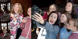 Smiling wedding photography