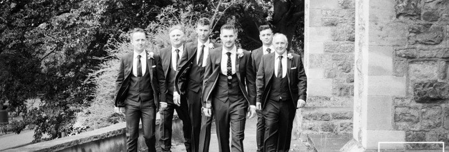 This is a Reportage picture of the groom and ushers arriving at the church just before the ceremony