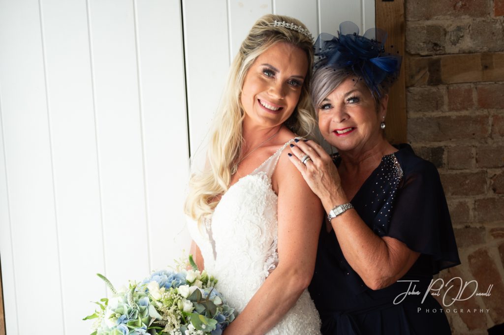 bride and mother at sheene mill