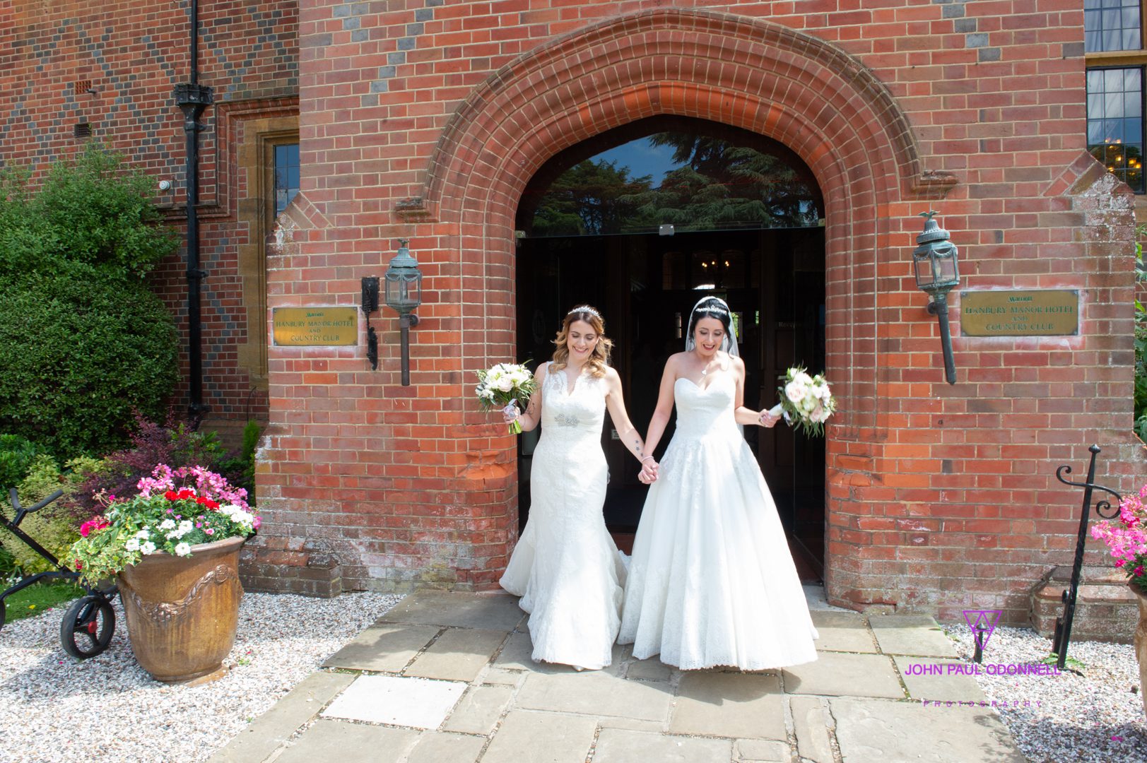 Danielle and Emilys wedding at Hanbury Manor